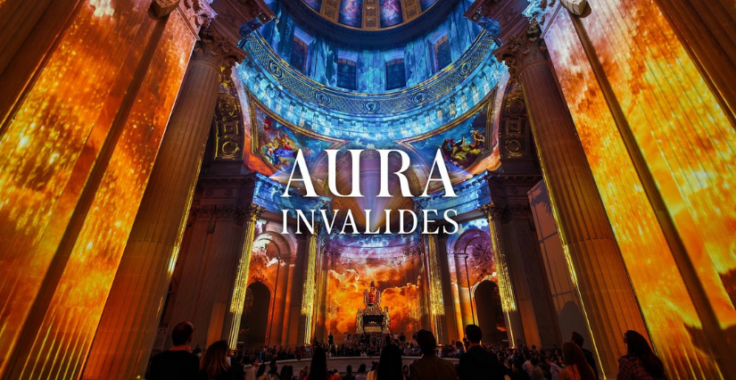 Expérience immersive nocturne "Aura Invalides" en famille au Dôme des Invalides