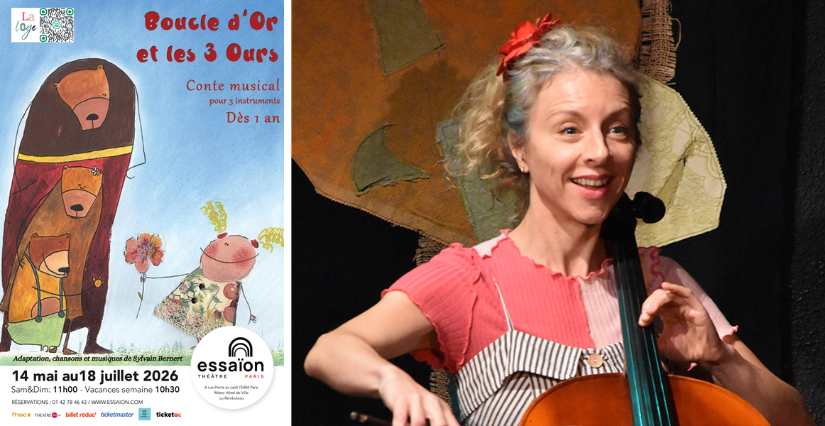 Spectacle musical "Boucle d'or et les 3 ours", en famille au Théâtre Essaïon, Paris 4ᵉ