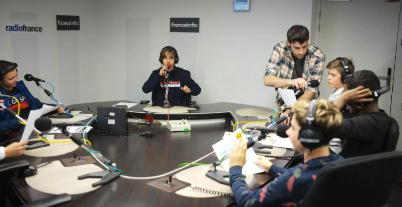 Atelier Franceinfo "Le vrai ou faux", avec les ados à la Maison de la Radio, Paris 16e